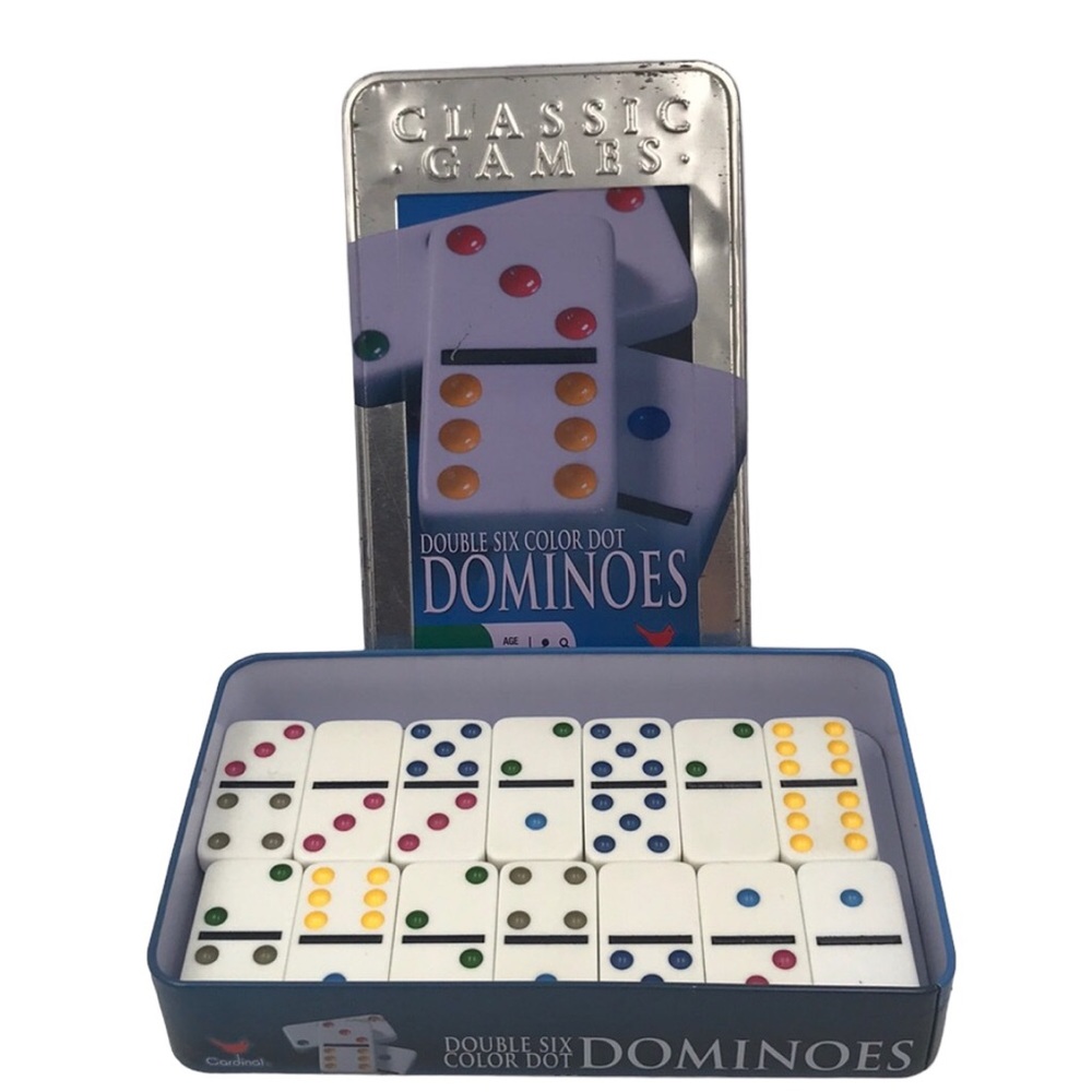 Cardinal Classic Double Six Color Dot Dominoes